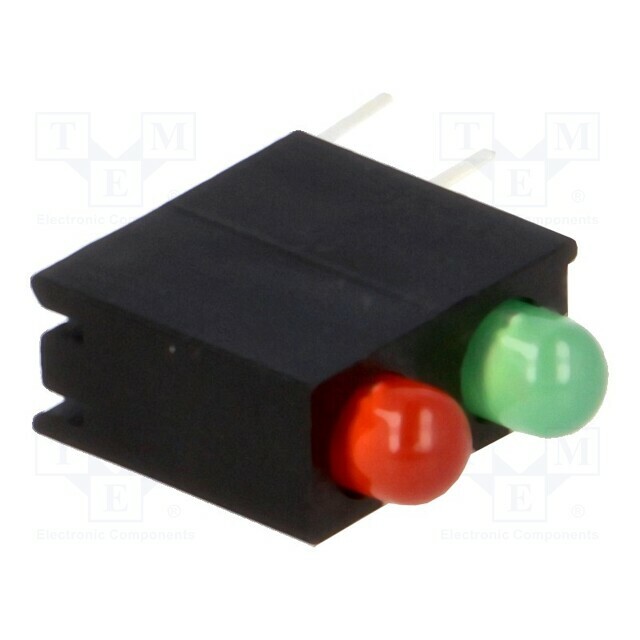 OPTOSUPPLY LED; bicolour,in housing; 3mm