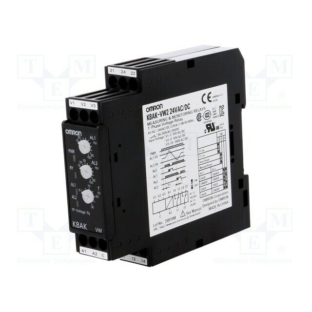 OMRON Voltage monitoring relay; undervoltage,overvoltage