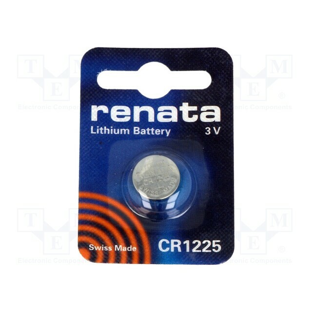 RENATA Battery: lithium; coin; CR1225; 3V