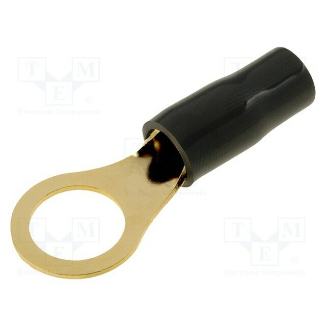 ACV Terminal: ring; insulated; black; gold-plated