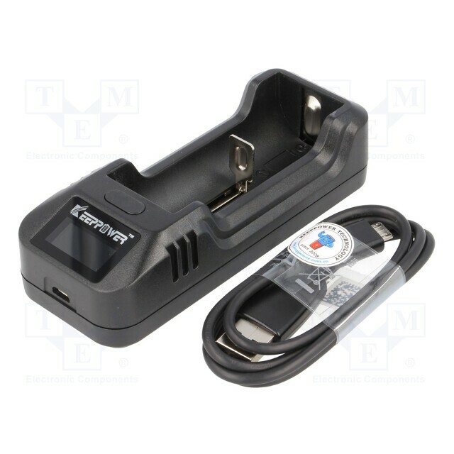 Charger: for rechargeable batteries; Li-Ion; 1A