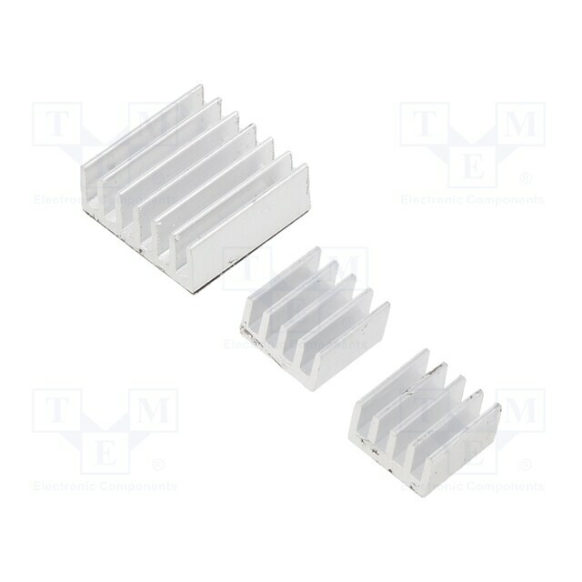 Heatsink: extruded; grilled; Raspberry Pi; silver