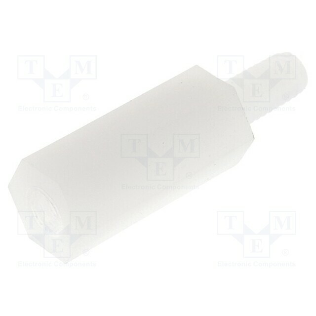FIX&FASTEN Screwed spacer sleeve; hexagonal; polyamide