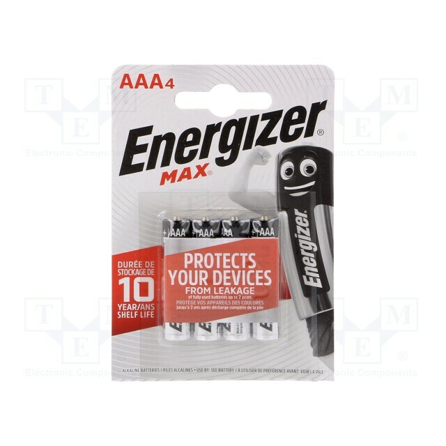 ENERGIZER Battery: alkaline; AAA; 1.5V