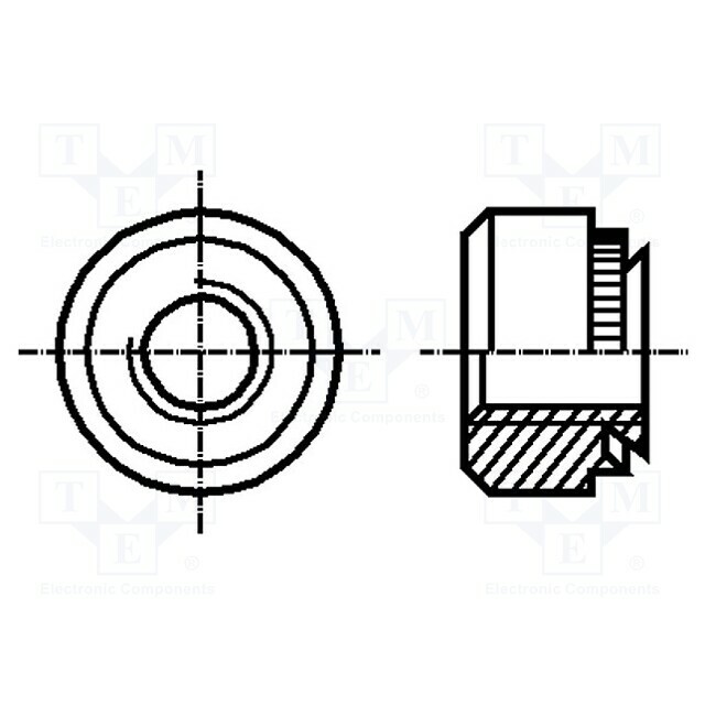 BOSSARD Nut; round; M3; hardened steel