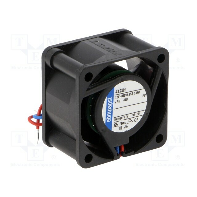 EBM-PAPST Fan: DC; 40x40x10mm; axial; 12VDC