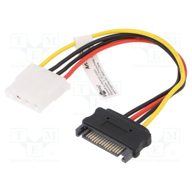 Goobay 93634 Cable: mains SATA Molex