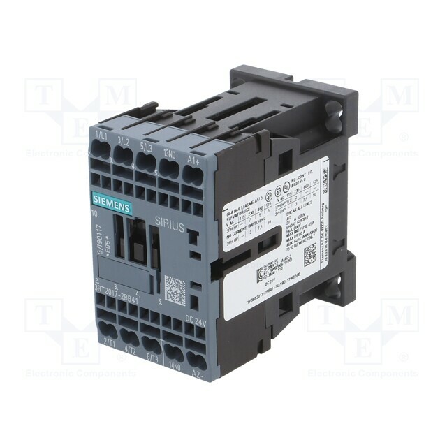 SIEMENS Contactor: 3-pole; NO x3; Auxiliary