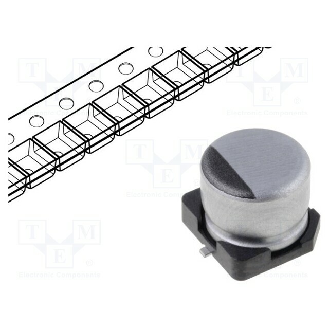 NICHICON Capacitor: electrolytic; SMD; 100uF; 16VDC