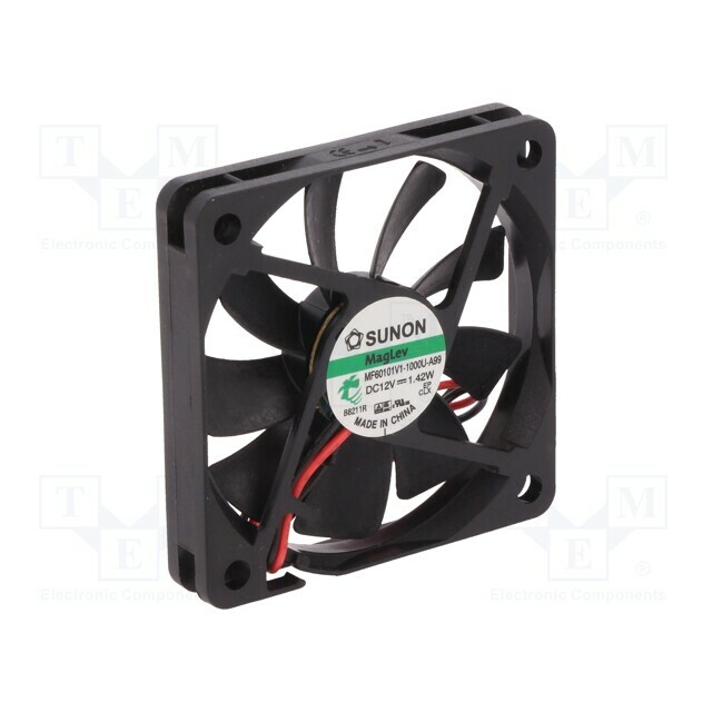 SUNON Fan: DC; 60x60x10mm; axial; 12VDC
