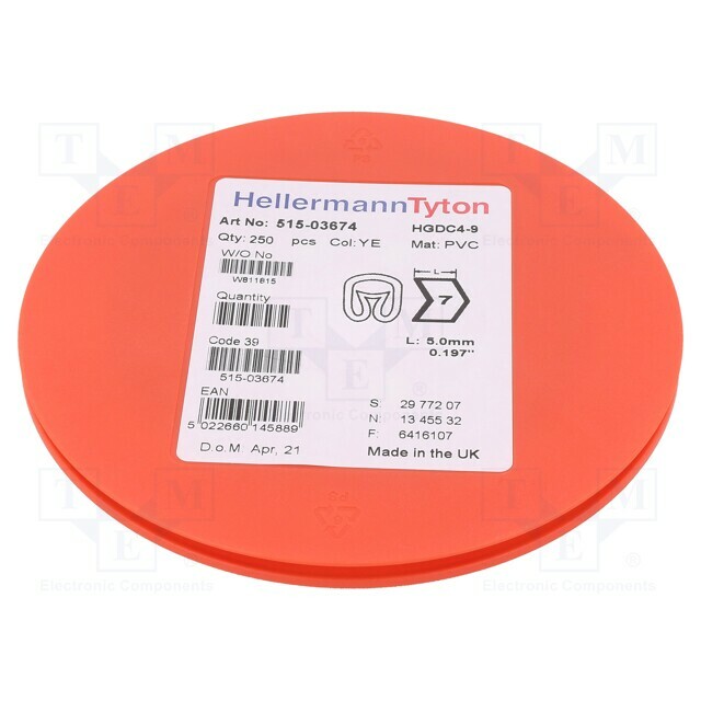 HELLERMANNTYTON Markers; Marking: 7; 4÷9mm; PVC