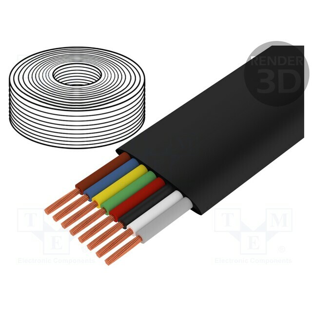 LOGILINK Wire: telecommunication cable; stranded; black