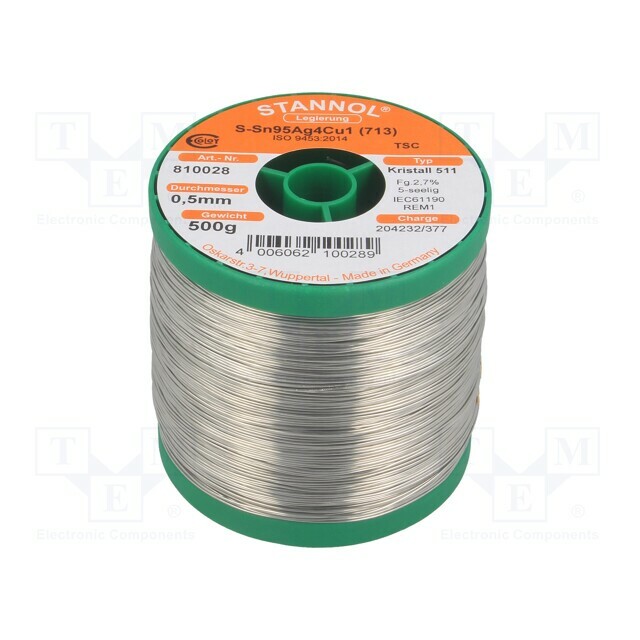 STANNOL Tin; lead free; Sn95,5Ag3