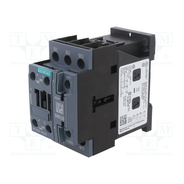 SIEMENS Contactor: 3-pole; NO x3; Auxiliary