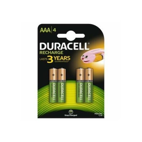 Duracell AAA (4pcs) Akumulators Niķeļa-metāla hidrīda