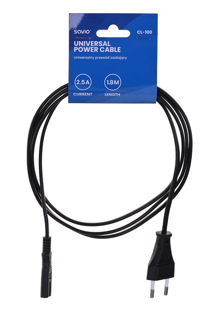 Savio CL-100 power cable Black 1