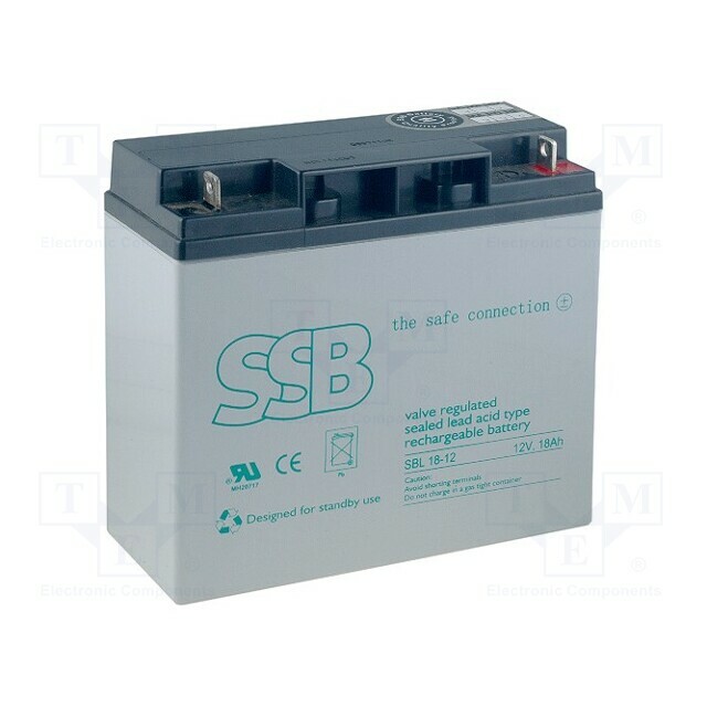 SSB Re-battery: acid-lead; 12V; 18Ah; AGM