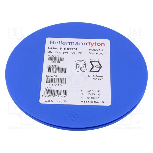 HELLERMANNTYTON Markers; Marking: Q; 1÷3mm; PVC