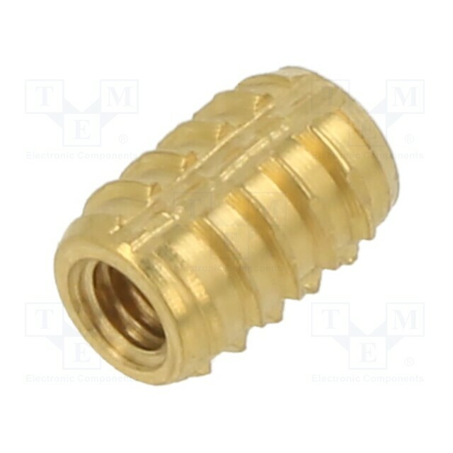 TAPPEX Threaded insert; brass; M2,5
