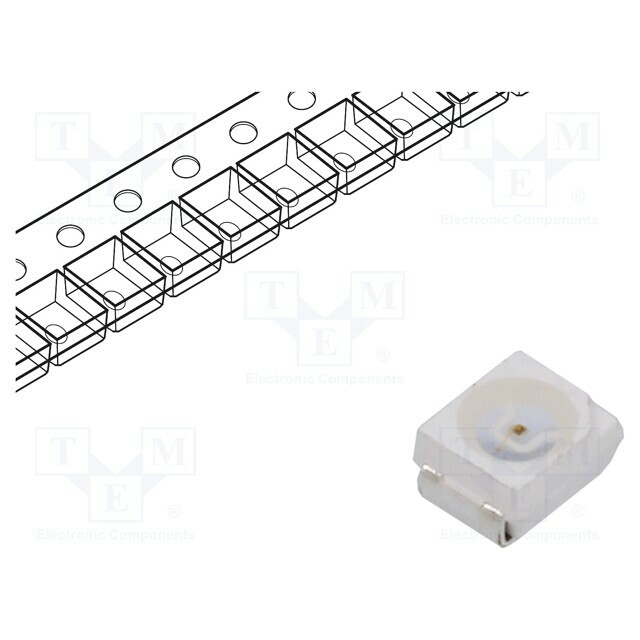OPTOSUPPLY LED; orange; SMD; PLCC2; 100÷150mcd