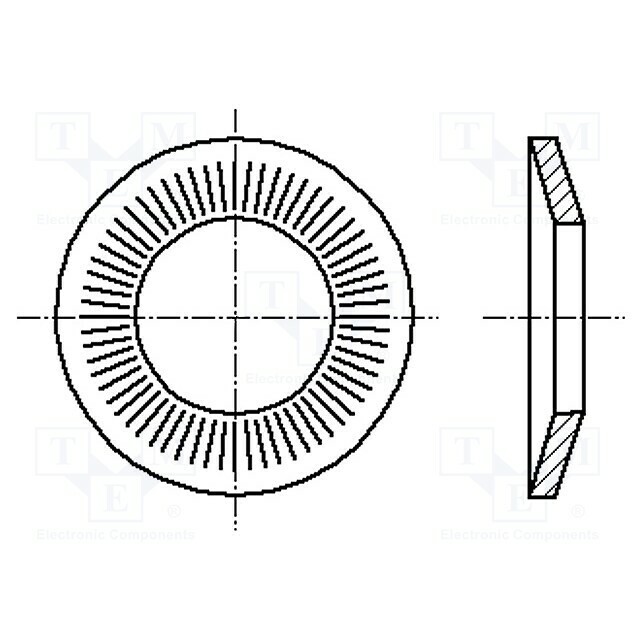 BOSSARD Washer; conical; h=2.1mm; M6