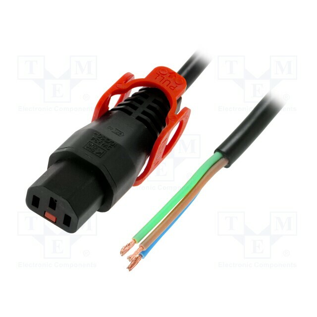 IEC LOCK Cable; H05VV-F; IEC C13