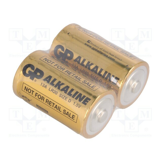 Battery: alkaline; D; 1.5V; non-rechargeable