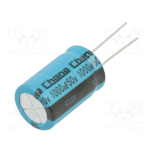 CHANG Capacitor: electrolytic; THT; 1mF; 50VDC