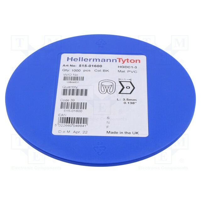 HELLERMANNTYTON Markers; Marking: 0; 1÷3mm; PVC