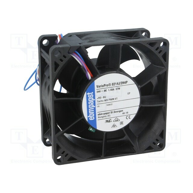 EBM-PAPST Fan: DC; axial; 24VDC; 80x80x38mm
