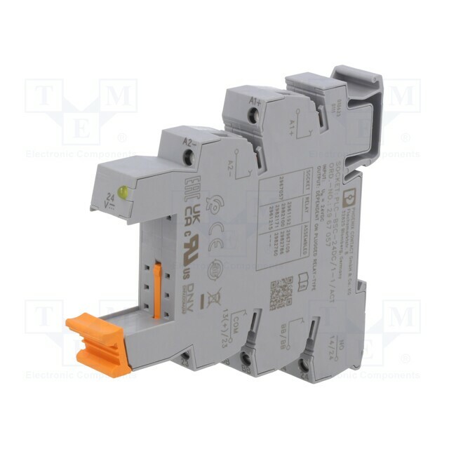 PHOENIX CONTACT Socket; Ucoil: 24VDC; for
