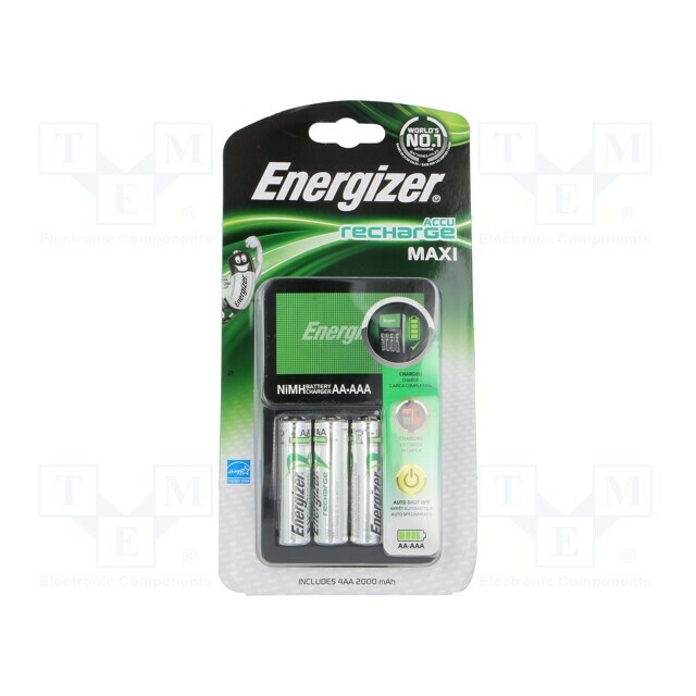 ENERGIZER Charger: for rechargeable batteries; Ni-MH