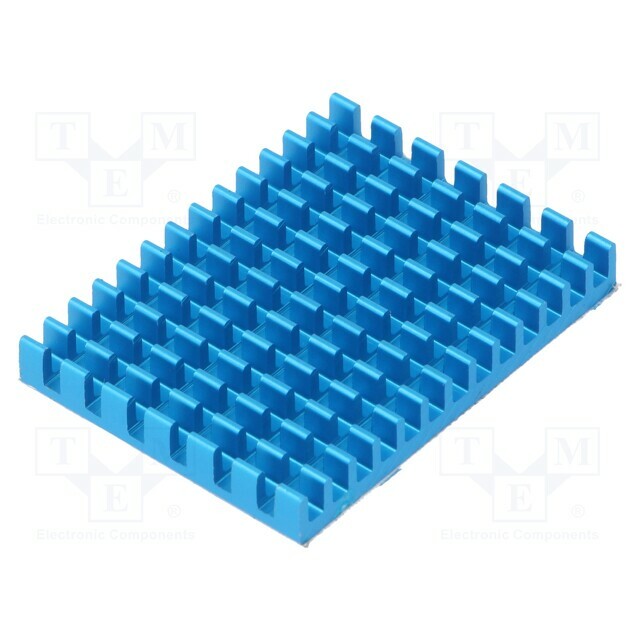 Heatsink: extruded; grilled; Raspberry Pi; blue