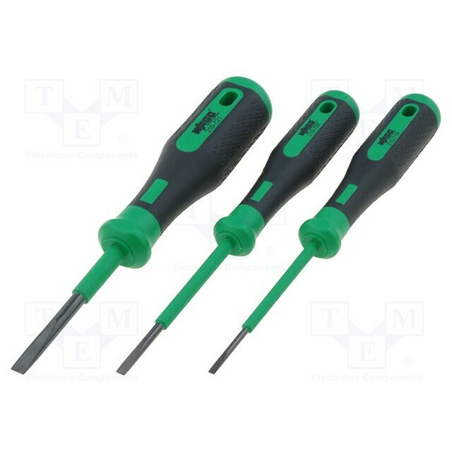 WAGO Screwdriver: insulated-set; insulated; slot; cardboard