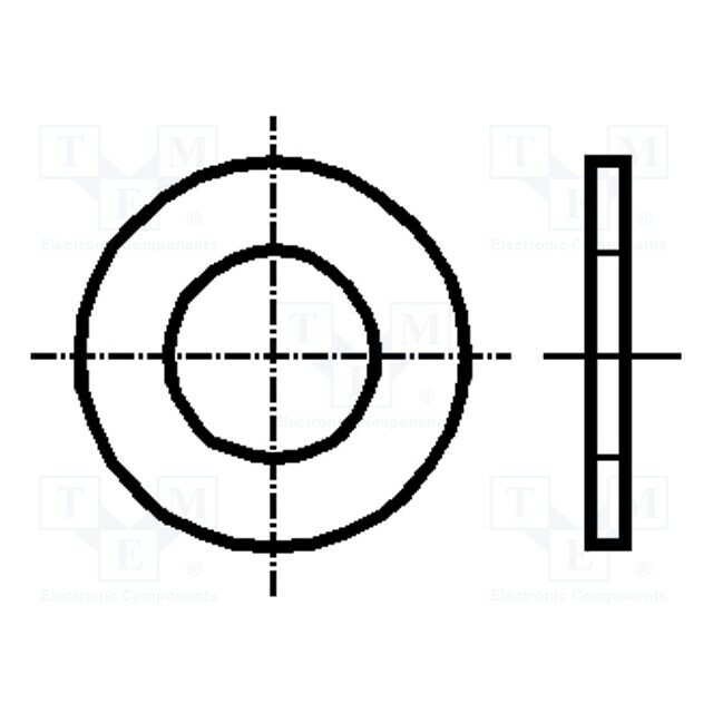 BOSSARD Washer; round; h=0.5mm; M2
