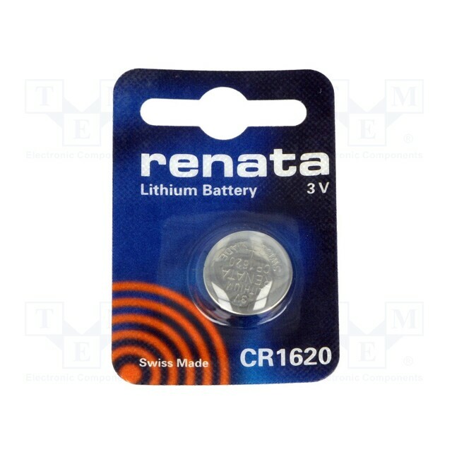 RENATA Battery: lithium; coin; CR1620; 3V