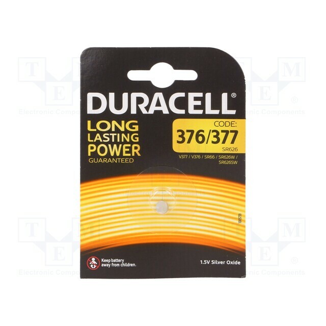 DURACELL Battery: silver; coin; R626,SR626