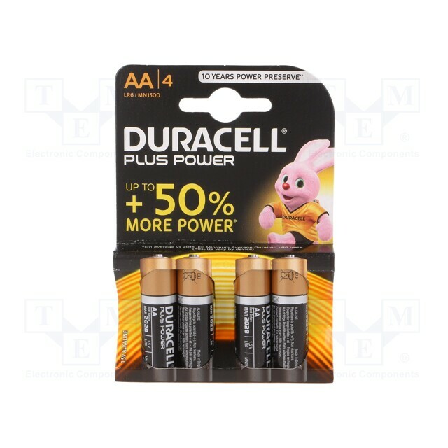 DURACELL Battery: alkaline; AA; 1.5V