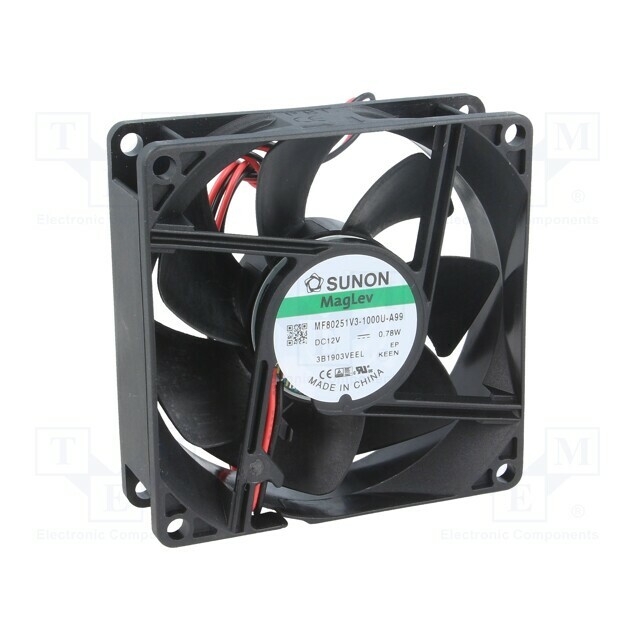 SUNON Fan: DC; 80x80x25mm; axial; 12VDC