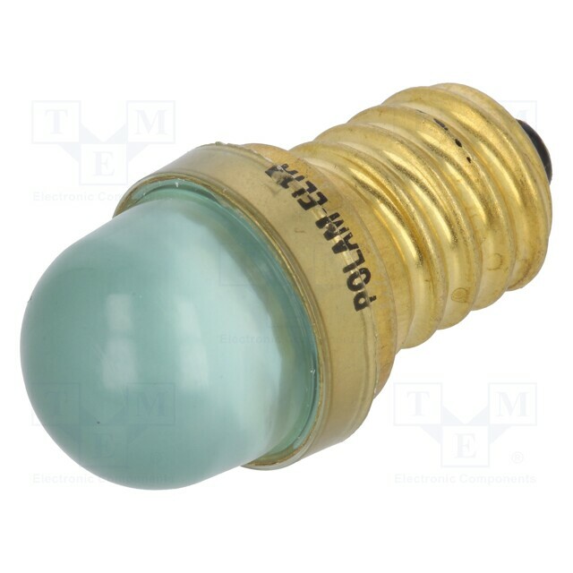 POLAM-ELTA LED lamp; E14; green; 24VDC