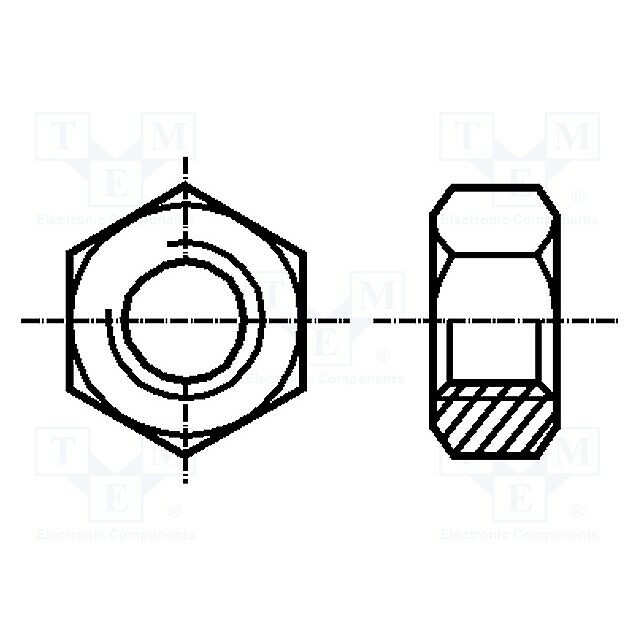 KRAFTBERG Nut; hexagonal; M8; 1.25