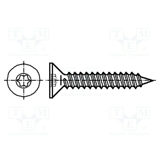 BOSSARD Screw; for metal; 2.9x9