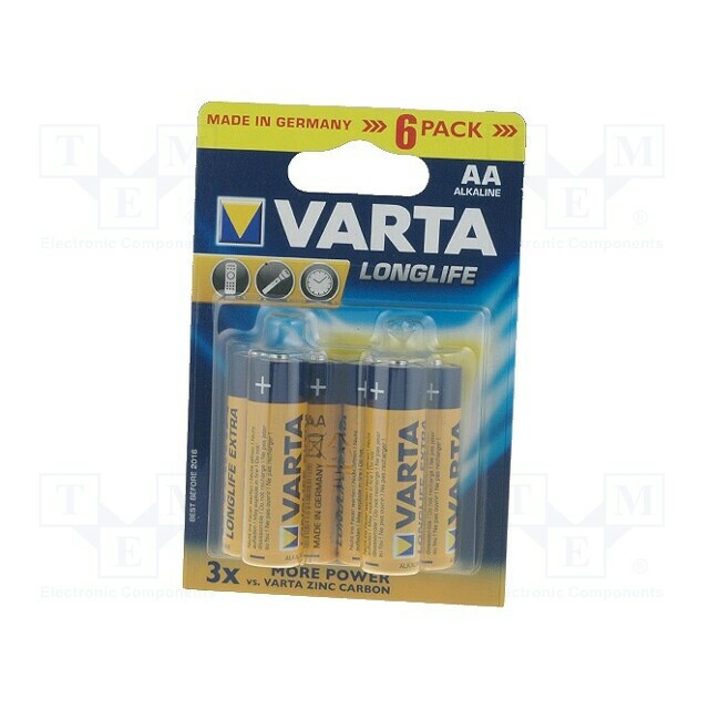VARTA Battery: alkaline; AA; 1.5V