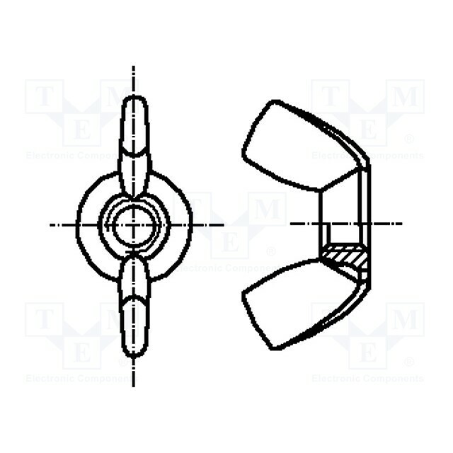 BOSSARD Nut; winged; M4; 0.7