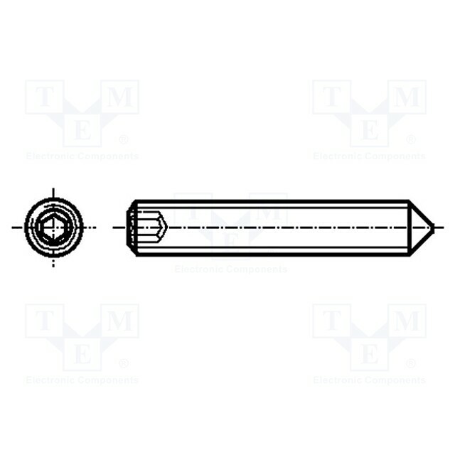 BOSSARD Screw; M5; M5x6; 0.8
