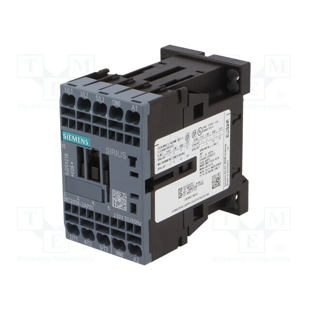 SIEMENS Contactor: 3-pole; NO x3; Auxiliary