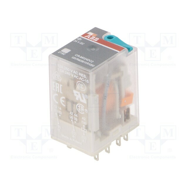 ABB Relay: electromagnetic; Ucoil: 24VDC; DPDT