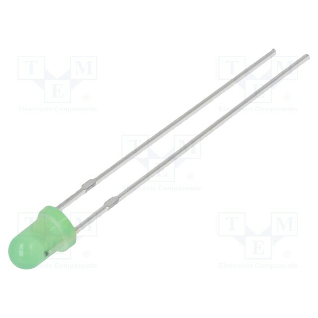 OPTOSUPPLY LED; green; 3mm; 100÷150mcd; 30°
