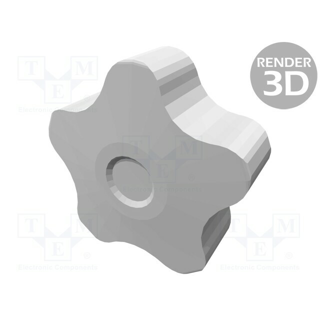 ELESA+GANTER Knob; Ø: 50mm; Int.thread: