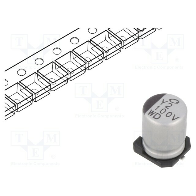NICHICON Capacitor: electrolytic; SMD; 100uF; 35VDC